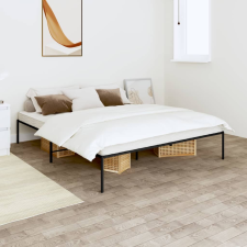vidaXL fekete fém ágykeret 140 x 190 cm ágy és ágykellék