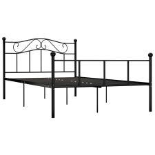 vidaXL fekete fém ágykeret 140 x 200 cm (284526) ágy és ágykellék