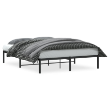 vidaXL fekete fém ágykeret 150 x 200 cm (373657) ágy és ágykellék