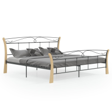 vidaXL fekete fém ágykeret 200 x 200 cm (324889) ágy és ágykellék