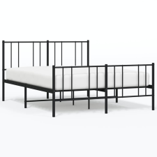 vidaXL fekete fém ágykeret fej- és lábtámlával 160 x 200 cm (352501) ágy és ágykellék
