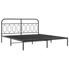 vidaXL fekete fém ágykeret fej- és lábtámlával 180 x 200 cm ágy és ágykellék