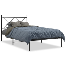 vidaXL fekete fém ágykeret fejtámlával 107 x 203 cm ágy és ágykellék