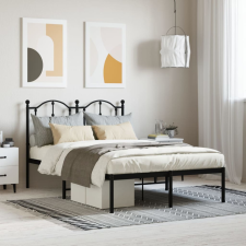 vidaXL fekete fém ágykeret fejtámlával 120 x 200 cm ágy és ágykellék