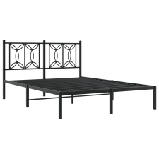 vidaXL fekete fém ágykeret fejtámlával 140 x 190 cm ágy és ágykellék
