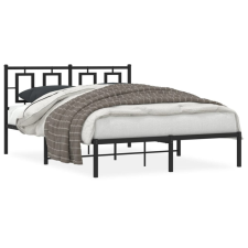 vidaXL Fekete fém ágykeret fejtámlával 140 x 190 cm ágy és ágykellék