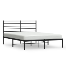 vidaXL fekete fém ágykeret fejtámlával 140 x 190 cm (352319) ágy és ágykellék