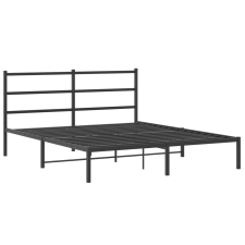 vidaXL fekete fém ágykeret fejtámlával 150 x 200 cm (355367) ágy és ágykellék