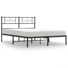 vidaXL fekete fém ágykeret fejtámlával 160 x 200 cm (355270) ágy és ágykellék