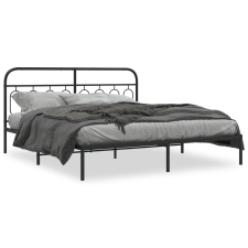 vidaXL fekete fém ágykeret fejtámlával 180 x 200 cm ágy és ágykellék