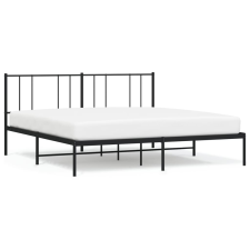 vidaXL fekete fém ágykeret fejtámlával 183 x 213 cm (352485) ágy és ágykellék