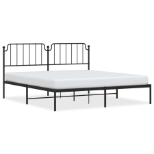vidaXL fekete fém ágykeret fejtámlával 183 x 213 cm (373892) ágy és ágykellék