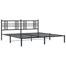 vidaXL fekete fém ágykeret fejtámlával 183 x 213 cm (376329) ágy és ágykellék