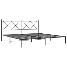 vidaXL fekete fém ágykeret fejtámlával 183 x 213 cm (376507) ágy és ágykellék