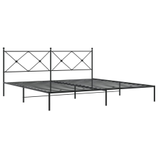 vidaXL fekete fém ágykeret fejtámlával 193 x 203 cm ágy és ágykellék