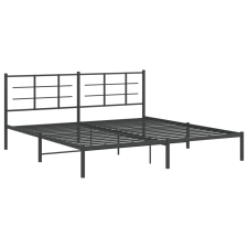 vidaXL fekete fém ágykeret fejtámlával 193 x 203 cm (355567) ágy és ágykellék