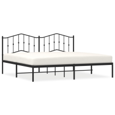 vidaXL fekete fém ágykeret fejtámlával 193 x 203 cm (373795) ágy és ágykellék