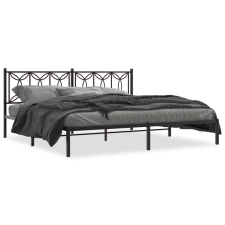 vidaXL fekete fém ágykeret fejtámlával 200 x 200 cm ágy és ágykellék