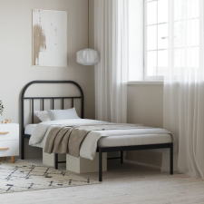 vidaXL fekete fém ágykeret fejtámlával 90 x 190 cm ágy és ágykellék