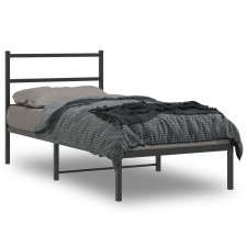 vidaXL fekete fém ágykeret fejtámlával 90 x 190 cm ágy és ágykellék