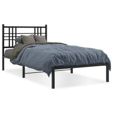 vidaXL fekete fém ágykeret fejtámlával 90 x 190 cm ágy és ágykellék