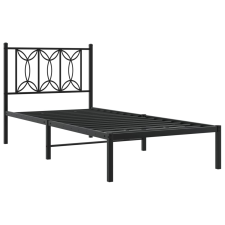 vidaXL fekete fém ágykeret fejtámlával 90 x 190 cm ágy és ágykellék