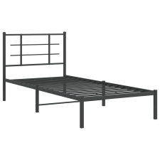 vidaXL fekete fém ágykeret fejtámlával 90 x 190 cm (355553) ágy és ágykellék