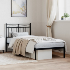 vidaXL fekete fém ágykeret fejtámlával 90 x 200 cm ágy és ágykellék