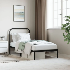 vidaXL fekete fém ágykeret fejtámlával 90 x 200 cm ágy és ágykellék