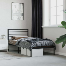 vidaXL fekete fém ágykeret fejtámlával 90 x 200 cm ágy és ágykellék