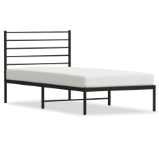 vidaXL fekete fém ágykeret fejtámlával 90 x 200 cm (352312) ágy és ágykellék