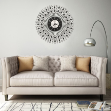 vidaXL Fekete fém falióra 43 cm falióra