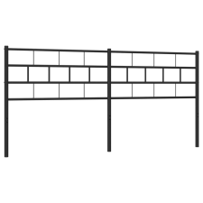 vidaXL fekete fém fejtámla 160 cm (355694) ágy és ágykellék