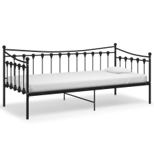 vidaXL fekete fém kanapéágykeret 90 x 200 cm (324755) ágy és ágykellék