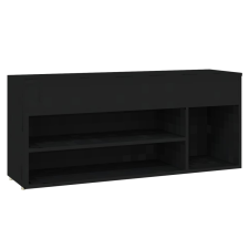 vidaXL fekete forgácslap cipőtároló pad 105 x 30 x 45 cm (808757) bútor