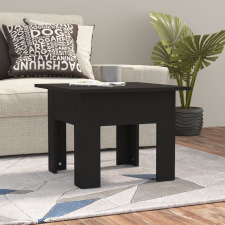 vidaXL fekete forgácslap dohányzóasztal 55 x 55 x 42 cm bútor