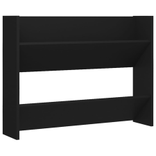 vidaXL fekete forgácslap fali cipősszekrény 80 x 18 x 60 cm (806743) bútor