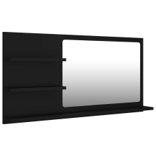 vidaXL fekete forgácslap fürdőszobai tükör 90 x 10,5 x 45 cm (805016) fürdőszoba bútor