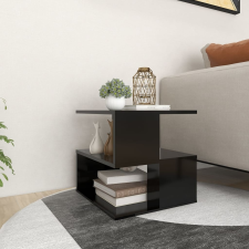 vidaXL fekete forgácslap kisasztal 40 x 40 x 40 cm bútor