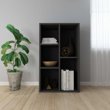 vidaXL fekete forgácslap könyv-/tálalószekrény 45 x 25 x 80 cm bútor