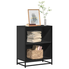 vidaXL fekete forgácslap könyvszekrény 60x35x76 cm bútor