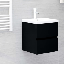 vidaXL fekete forgácslap mosdószekrény 41 x 38,5 x 45 cm fürdőszoba bútor
