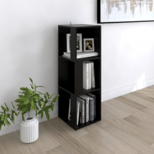 vidaXL fekete forgácslap sarokszekrény 33 x 33 x 100 cm bútor