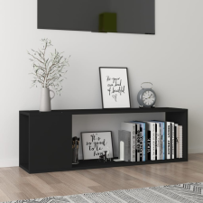 vidaXL fekete forgácslap TV-szekrény 100 x 24 x 32 cm bútor