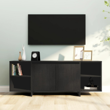 vidaXL Fekete forgácslap TV-szekrény 130 x 35 x 50 cm bútor