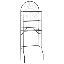 vidaXL fekete fürdőszobai állvány 60 x 33 x 174 cm fürdőszoba kiegészítő