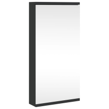 vidaXL fekete fürdőszobai tükrös sarokszekrény 30 x 24 x 60 cm (357979) fürdőszoba bútor