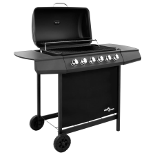 vidaXL fekete gáz grillsütő 6 égővel (3053628) grillsütő