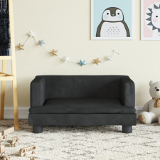 vidaXL fekete gyerek bársonykanapé 60 x 40 x 30 cm gyermekbútor