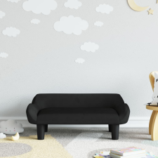 vidaXL fekete gyerek bársonykanapé 70 x 40 x 24 cm gyermekbútor